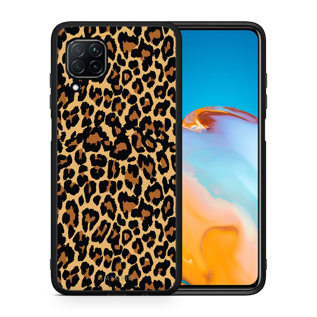 Θήκη Huawei P40 Lite Leopard Animal από τη Smartfits με σχέδιο στο πίσω μέρος και μαύρο περίβλημα | Huawei P40 Lite Leopard Animal case with colorful back and black bezels