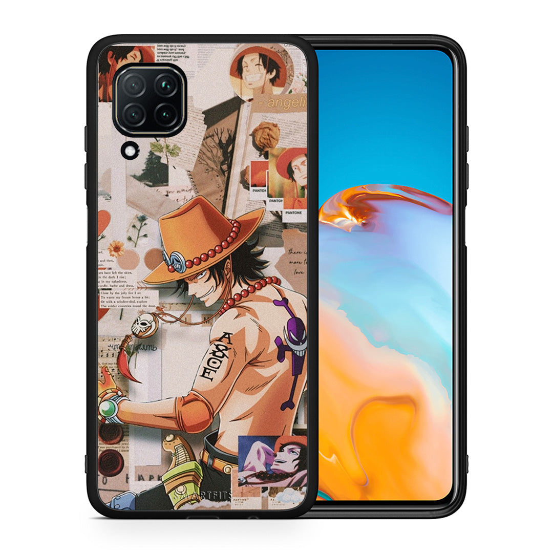 Θήκη Huawei P40 Lite Anime Collage από τη Smartfits με σχέδιο στο πίσω μέρος και μαύρο περίβλημα | Huawei P40 Lite Anime Collage case with colorful back and black bezels