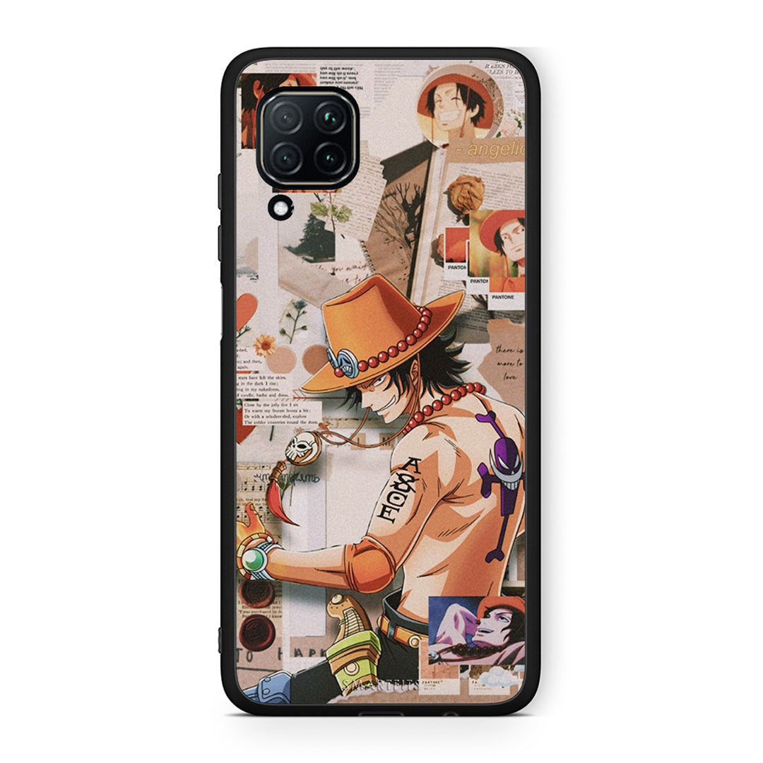 Huawei P40 Lite Anime Collage θήκη από τη Smartfits με σχέδιο στο πίσω μέρος και μαύρο περίβλημα | Smartphone case with colorful back and black bezels by Smartfits