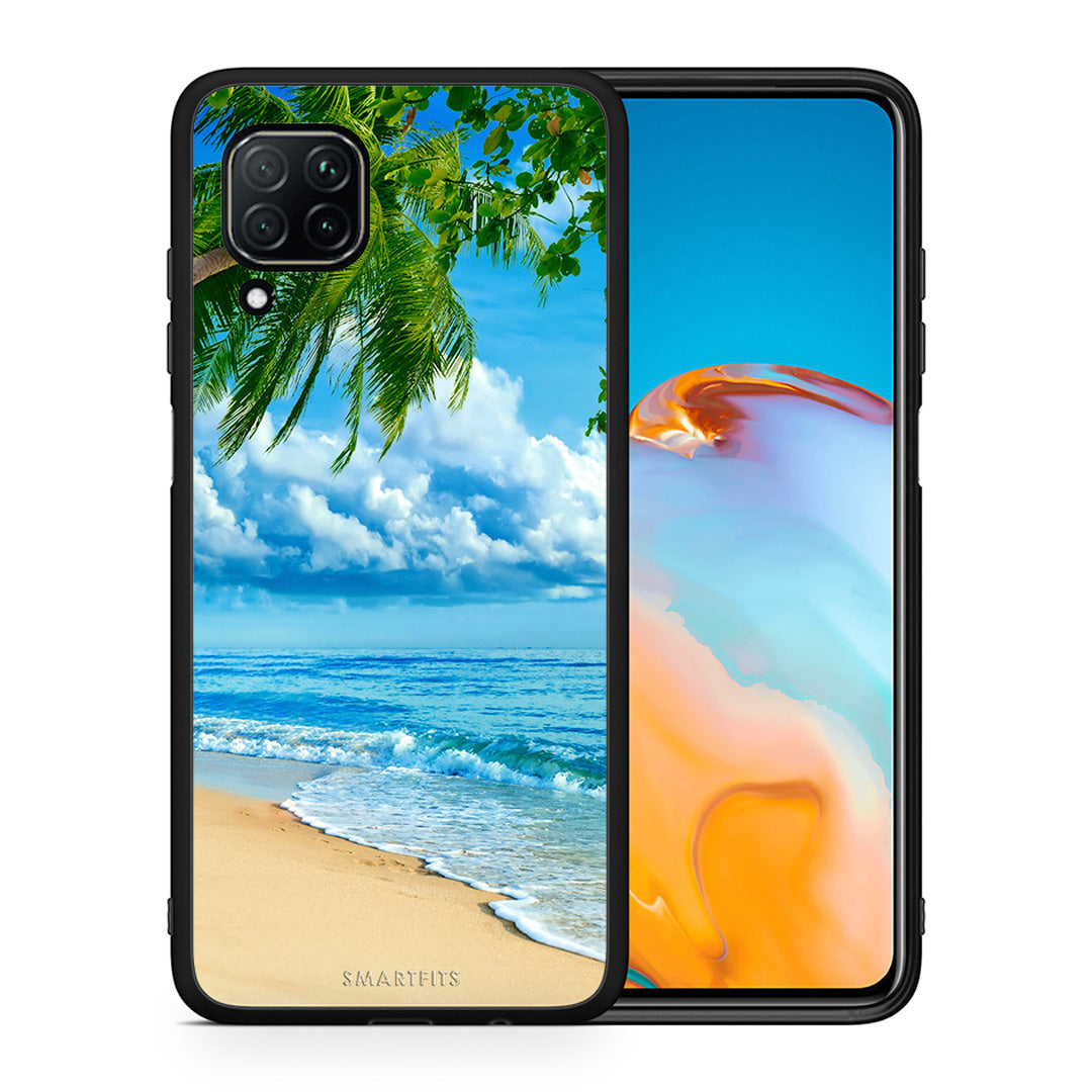 Θήκη Huawei P40 Lite Beautiful Beach από τη Smartfits με σχέδιο στο πίσω μέρος και μαύρο περίβλημα | Huawei P40 Lite Beautiful Beach case with colorful back and black bezels