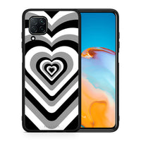 Thumbnail for Θήκη Huawei P40 Lite Black Hearts από τη Smartfits με σχέδιο στο πίσω μέρος και μαύρο περίβλημα | Huawei P40 Lite Black Hearts case with colorful back and black bezels