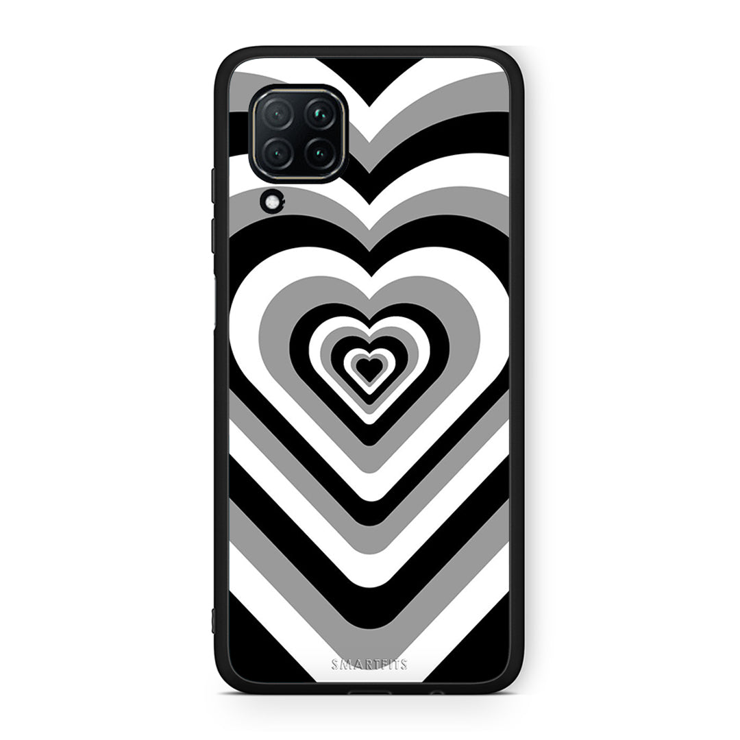 Huawei P40 Lite Black Hearts θήκη από τη Smartfits με σχέδιο στο πίσω μέρος και μαύρο περίβλημα | Smartphone case with colorful back and black bezels by Smartfits