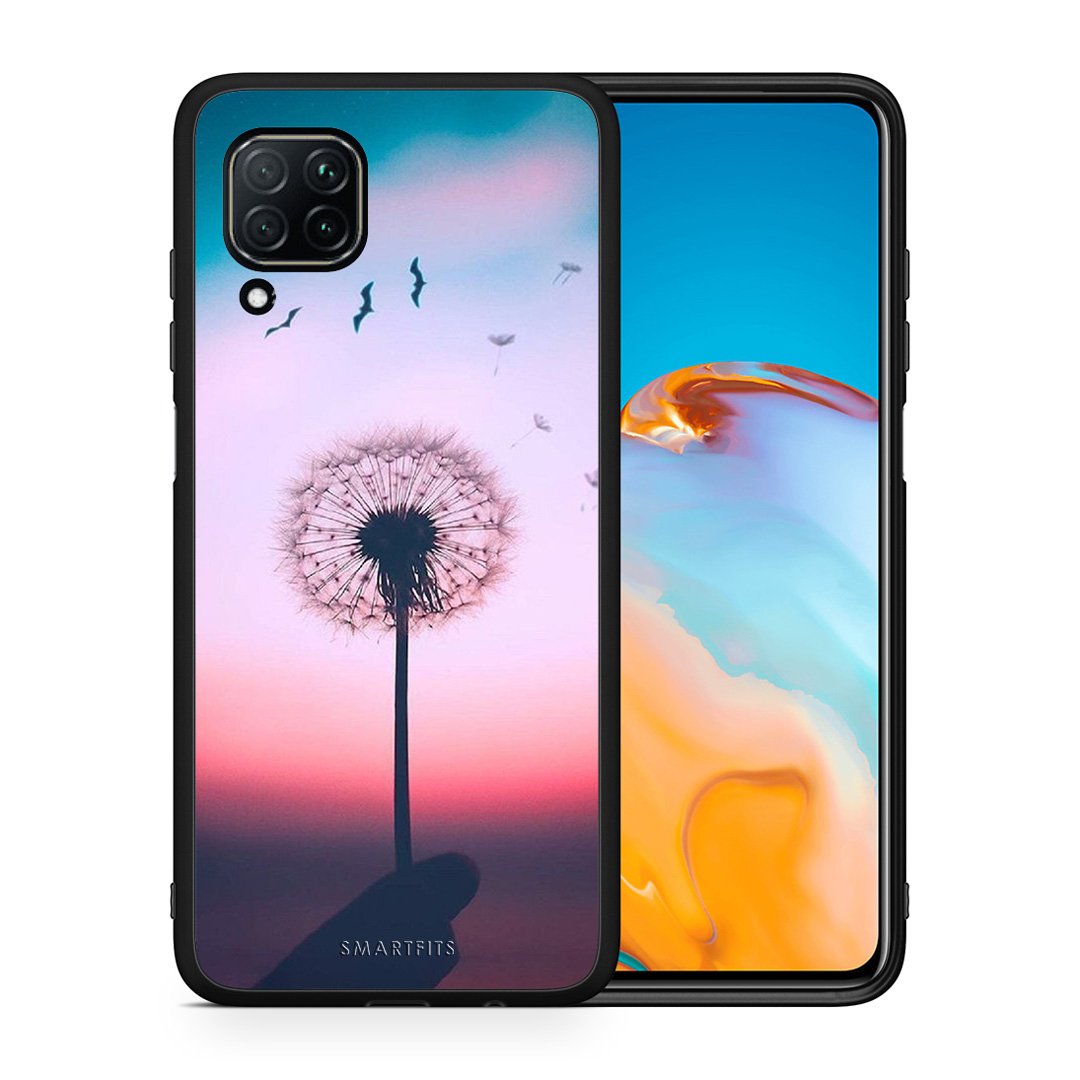 Θήκη Huawei P40 Lite Wish Boho από τη Smartfits με σχέδιο στο πίσω μέρος και μαύρο περίβλημα | Huawei P40 Lite Wish Boho case with colorful back and black bezels