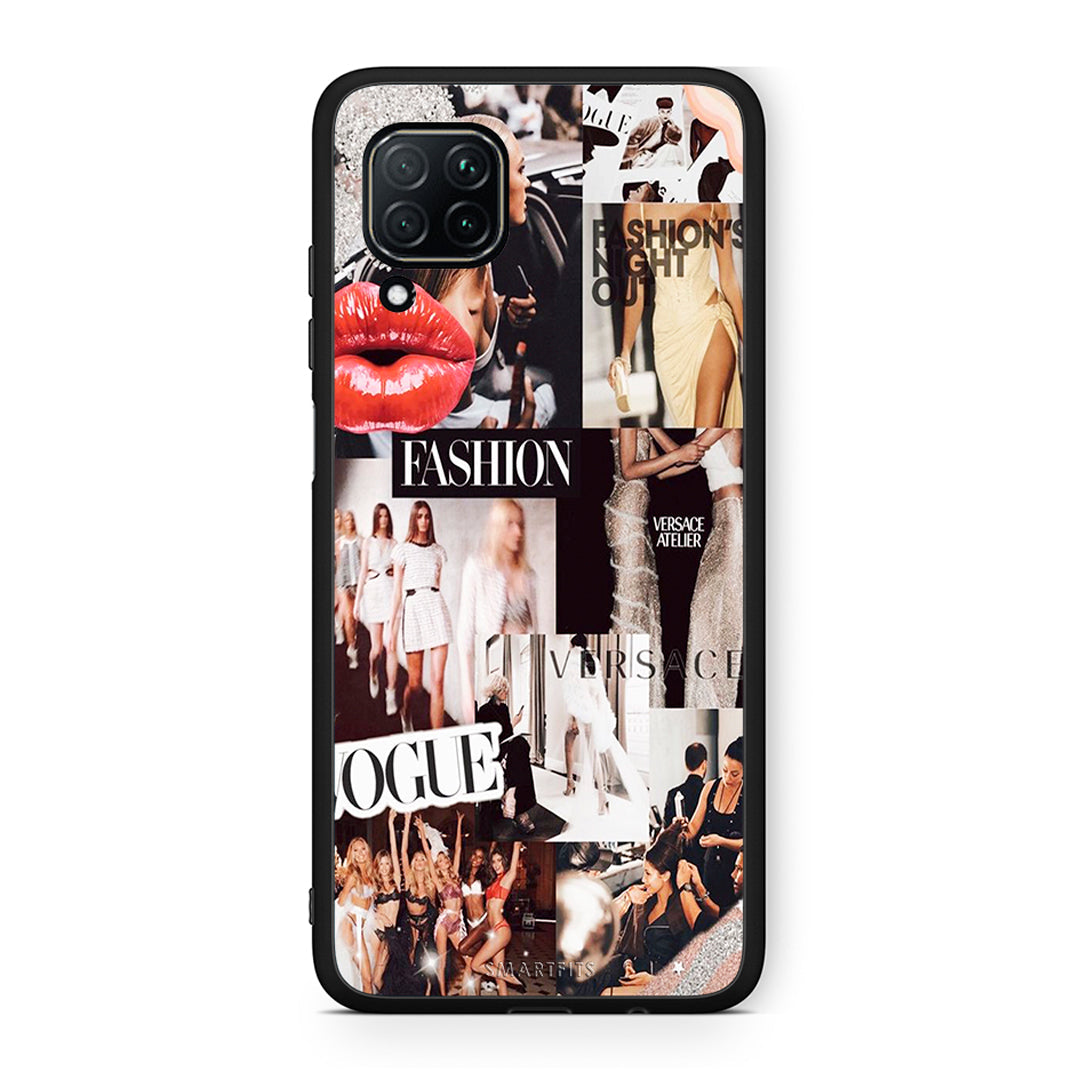 Huawei P40 Lite Collage Fashion Θήκη Αγίου Βαλεντίνου από τη Smartfits με σχέδιο στο πίσω μέρος και μαύρο περίβλημα | Smartphone case with colorful back and black bezels by Smartfits