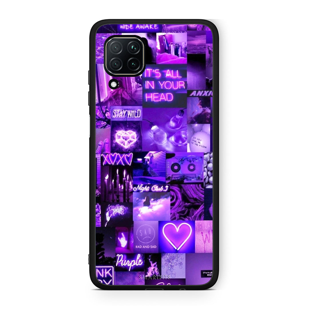 Huawei P40 Lite Collage Stay Wild Θήκη Αγίου Βαλεντίνου από τη Smartfits με σχέδιο στο πίσω μέρος και μαύρο περίβλημα | Smartphone case with colorful back and black bezels by Smartfits