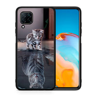 Thumbnail for Θήκη Huawei P40 Lite Tiger Cute από τη Smartfits με σχέδιο στο πίσω μέρος και μαύρο περίβλημα | Huawei P40 Lite Tiger Cute case with colorful back and black bezels