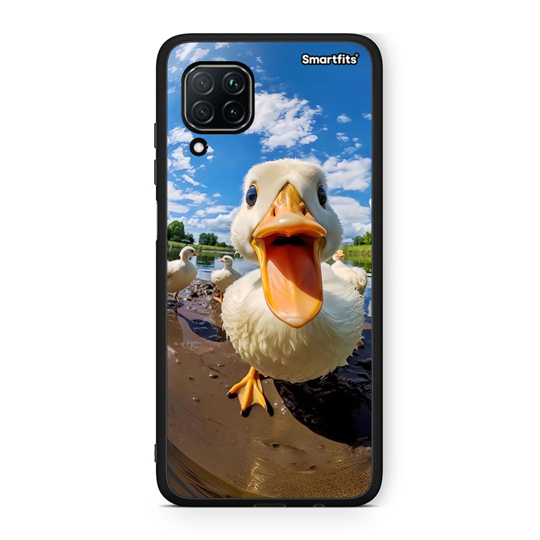 Huawei P40 Lite Duck Face θήκη από τη Smartfits με σχέδιο στο πίσω μέρος και μαύρο περίβλημα | Smartphone case with colorful back and black bezels by Smartfits