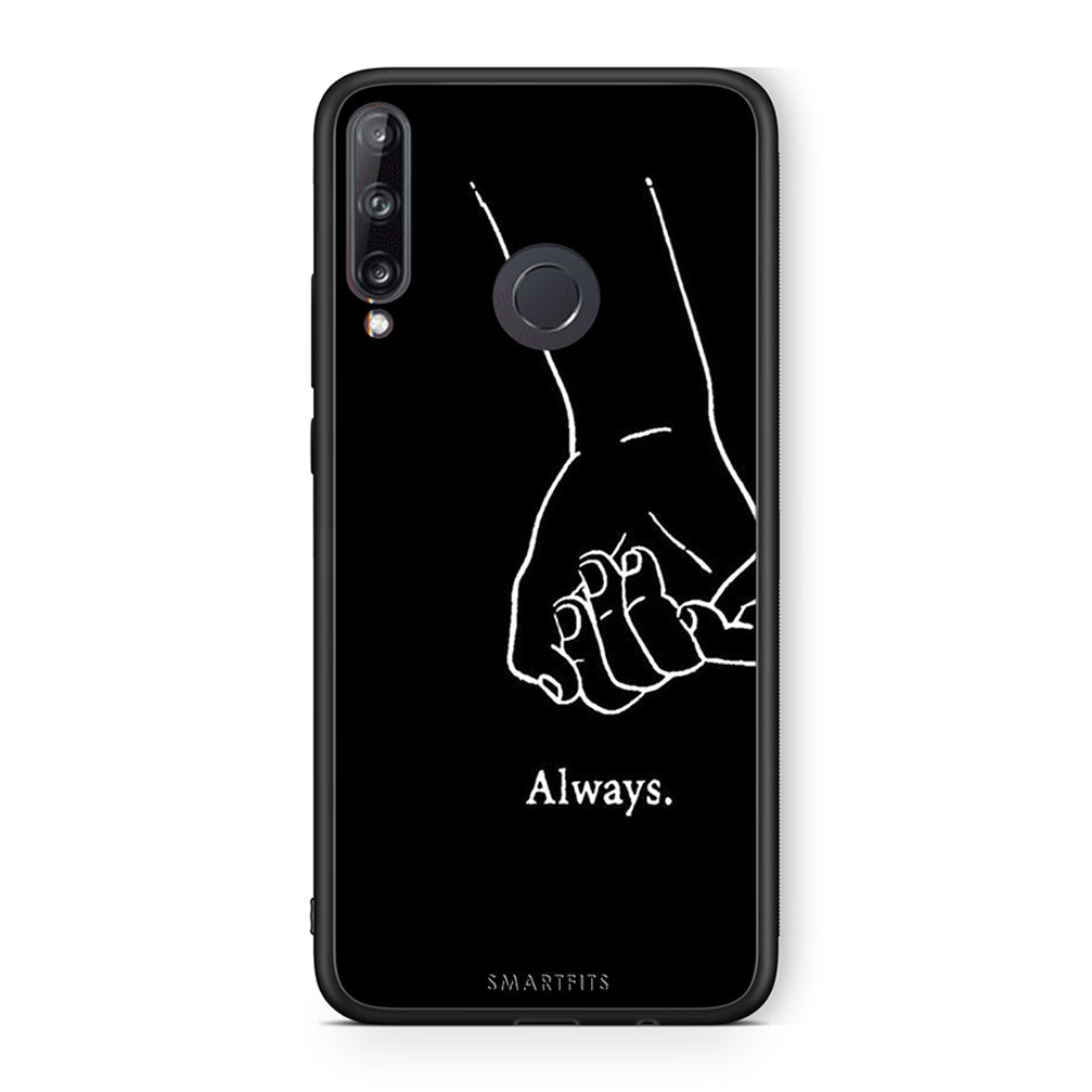 Huawei P40 Lite E Always & Forever 1 Θήκη Αγίου Βαλεντίνου από τη Smartfits με σχέδιο στο πίσω μέρος και μαύρο περίβλημα | Smartphone case with colorful back and black bezels by Smartfits