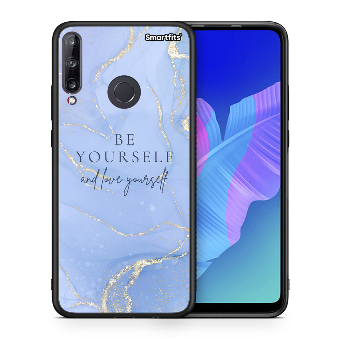 Θήκη Huawei P40 Lite E Be Yourself από τη Smartfits με σχέδιο στο πίσω μέρος και μαύρο περίβλημα | Huawei P40 Lite E Be Yourself case with colorful back and black bezels