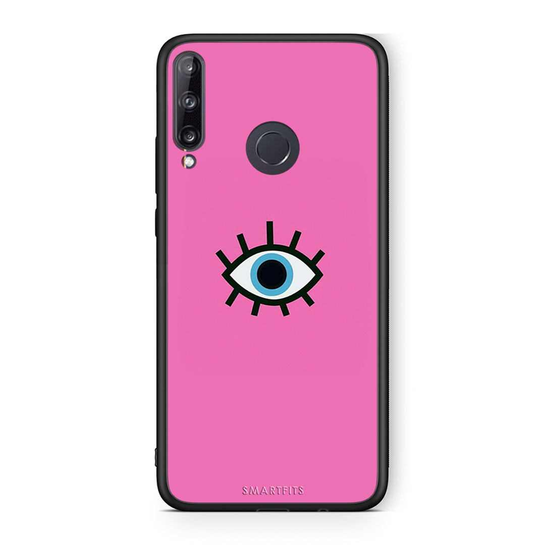 Huawei P40 Lite E Blue Eye Pink θήκη από τη Smartfits με σχέδιο στο πίσω μέρος και μαύρο περίβλημα | Smartphone case with colorful back and black bezels by Smartfits