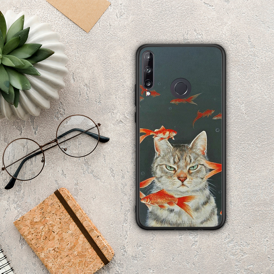 Cat Goldfish - Huawei P40 Lite E case
