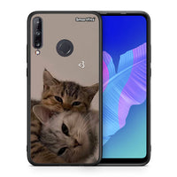 Thumbnail for Θήκη Huawei P40 Lite E Cats In Love από τη Smartfits με σχέδιο στο πίσω μέρος και μαύρο περίβλημα | Huawei P40 Lite E Cats In Love case with colorful back and black bezels
