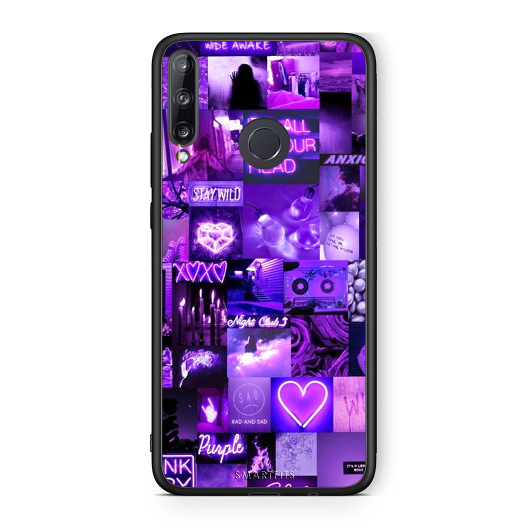 Huawei P40 Lite E Collage Stay Wild Θήκη Αγίου Βαλεντίνου από τη Smartfits με σχέδιο στο πίσω μέρος και μαύρο περίβλημα | Smartphone case with colorful back and black bezels by Smartfits