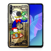 Thumbnail for Θήκη Huawei P40 Lite E Duck Money από τη Smartfits με σχέδιο στο πίσω μέρος και μαύρο περίβλημα | Huawei P40 Lite E Duck Money case with colorful back and black bezels