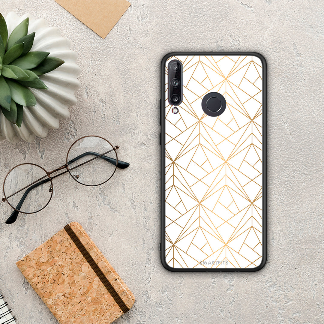 Geometric Luxury White - Huawei P40 Lite E case