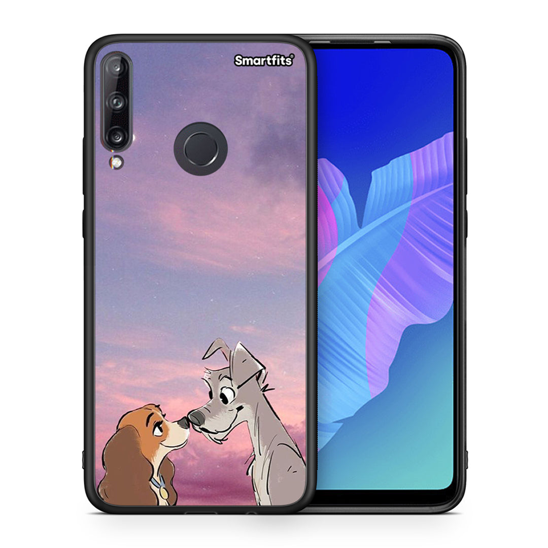 Θήκη Huawei P40 Lite E Lady And Tramp από τη Smartfits με σχέδιο στο πίσω μέρος και μαύρο περίβλημα | Huawei P40 Lite E Lady And Tramp case with colorful back and black bezels