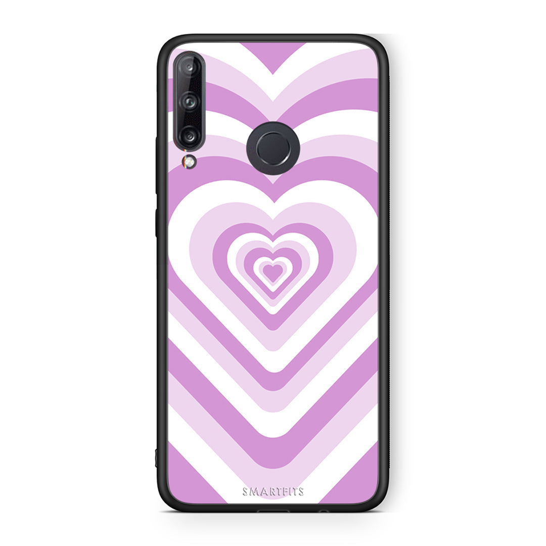 Huawei P40 Lite E Lilac Hearts θήκη από τη Smartfits με σχέδιο στο πίσω μέρος και μαύρο περίβλημα | Smartphone case with colorful back and black bezels by Smartfits