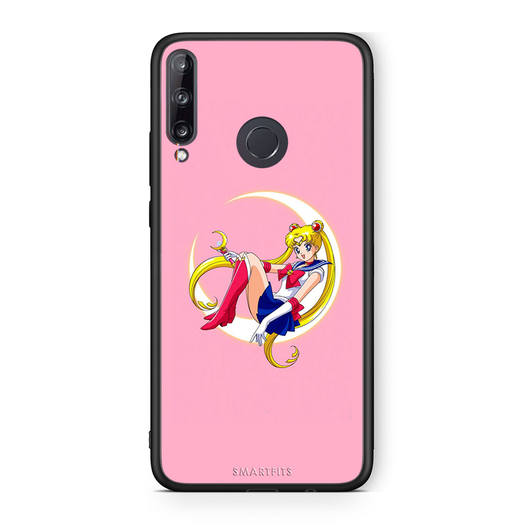 Huawei P40 Lite E Moon Girl θήκη από τη Smartfits με σχέδιο στο πίσω μέρος και μαύρο περίβλημα | Smartphone case with colorful back and black bezels by Smartfits