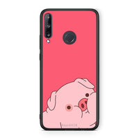 Thumbnail for Huawei P40 Lite E Pig Love 1 Θήκη Αγίου Βαλεντίνου από τη Smartfits με σχέδιο στο πίσω μέρος και μαύρο περίβλημα | Smartphone case with colorful back and black bezels by Smartfits