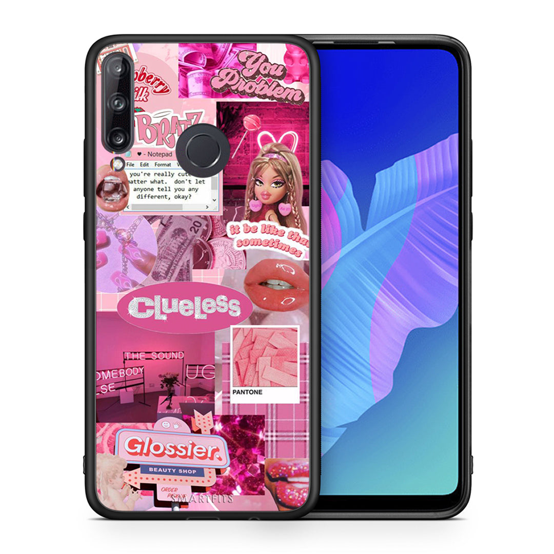 Θήκη Αγίου Βαλεντίνου Huawei P40 Lite E Pink Love από τη Smartfits με σχέδιο στο πίσω μέρος και μαύρο περίβλημα | Huawei P40 Lite E Pink Love case with colorful back and black bezels