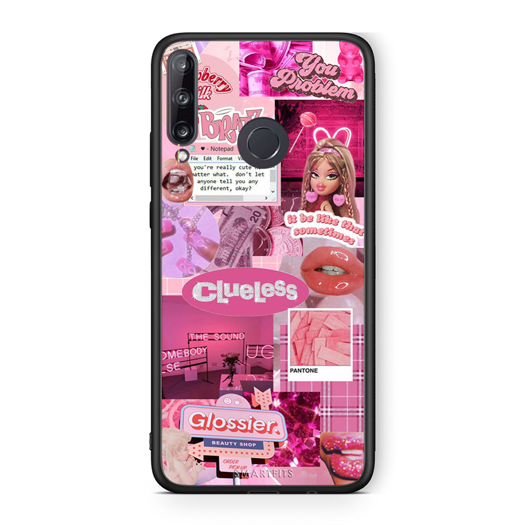 Huawei P40 Lite E Pink Love Θήκη Αγίου Βαλεντίνου από τη Smartfits με σχέδιο στο πίσω μέρος και μαύρο περίβλημα | Smartphone case with colorful back and black bezels by Smartfits