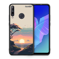 Thumbnail for Θήκη Huawei P40 Lite E Pixel Sunset από τη Smartfits με σχέδιο στο πίσω μέρος και μαύρο περίβλημα | Huawei P40 Lite E Pixel Sunset case with colorful back and black bezels
