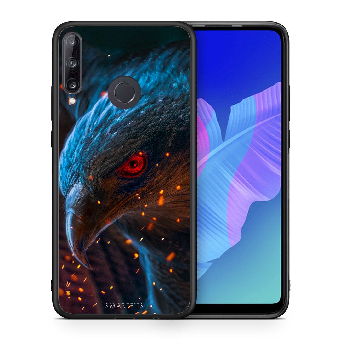 Θήκη Huawei P40 Lite E Eagle PopArt από τη Smartfits με σχέδιο στο πίσω μέρος και μαύρο περίβλημα | Huawei P40 Lite E Eagle PopArt case with colorful back and black bezels