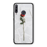 Thumbnail for Huawei P40 Lite E Red Rose θήκη από τη Smartfits με σχέδιο στο πίσω μέρος και μαύρο περίβλημα | Smartphone case with colorful back and black bezels by Smartfits