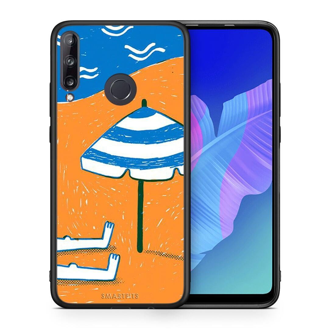 Θήκη Huawei P40 Lite E Summering από τη Smartfits με σχέδιο στο πίσω μέρος και μαύρο περίβλημα | Huawei P40 Lite E Summering case with colorful back and black bezels