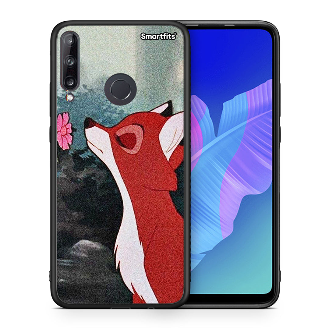 Θήκη Huawei P40 Lite E Tod And Vixey Love 2 από τη Smartfits με σχέδιο στο πίσω μέρος και μαύρο περίβλημα | Huawei P40 Lite E Tod And Vixey Love 2 case with colorful back and black bezels