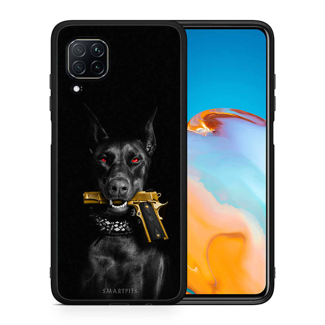 Θήκη Αγίου Βαλεντίνου Huawei P40 Lite Golden Gun από τη Smartfits με σχέδιο στο πίσω μέρος και μαύρο περίβλημα | Huawei P40 Lite Golden Gun case with colorful back and black bezels