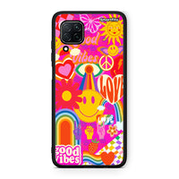 Thumbnail for Huawei P40 Lite Hippie Love θήκη από τη Smartfits με σχέδιο στο πίσω μέρος και μαύρο περίβλημα | Smartphone case with colorful back and black bezels by Smartfits