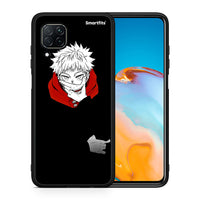 Thumbnail for Θήκη Huawei P40 Lite Itadori Anime από τη Smartfits με σχέδιο στο πίσω μέρος και μαύρο περίβλημα | Huawei P40 Lite Itadori Anime case with colorful back and black bezels