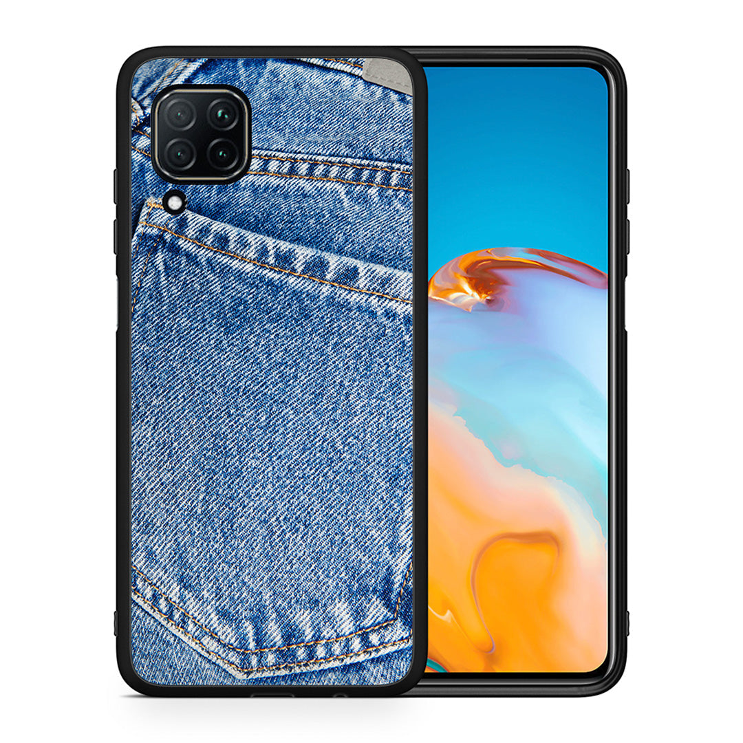 Θήκη Huawei P40 Lite Jeans Pocket από τη Smartfits με σχέδιο στο πίσω μέρος και μαύρο περίβλημα | Huawei P40 Lite Jeans Pocket case with colorful back and black bezels