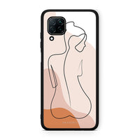 Thumbnail for Huawei P40 Lite LineArt Woman θήκη από τη Smartfits με σχέδιο στο πίσω μέρος και μαύρο περίβλημα | Smartphone case with colorful back and black bezels by Smartfits