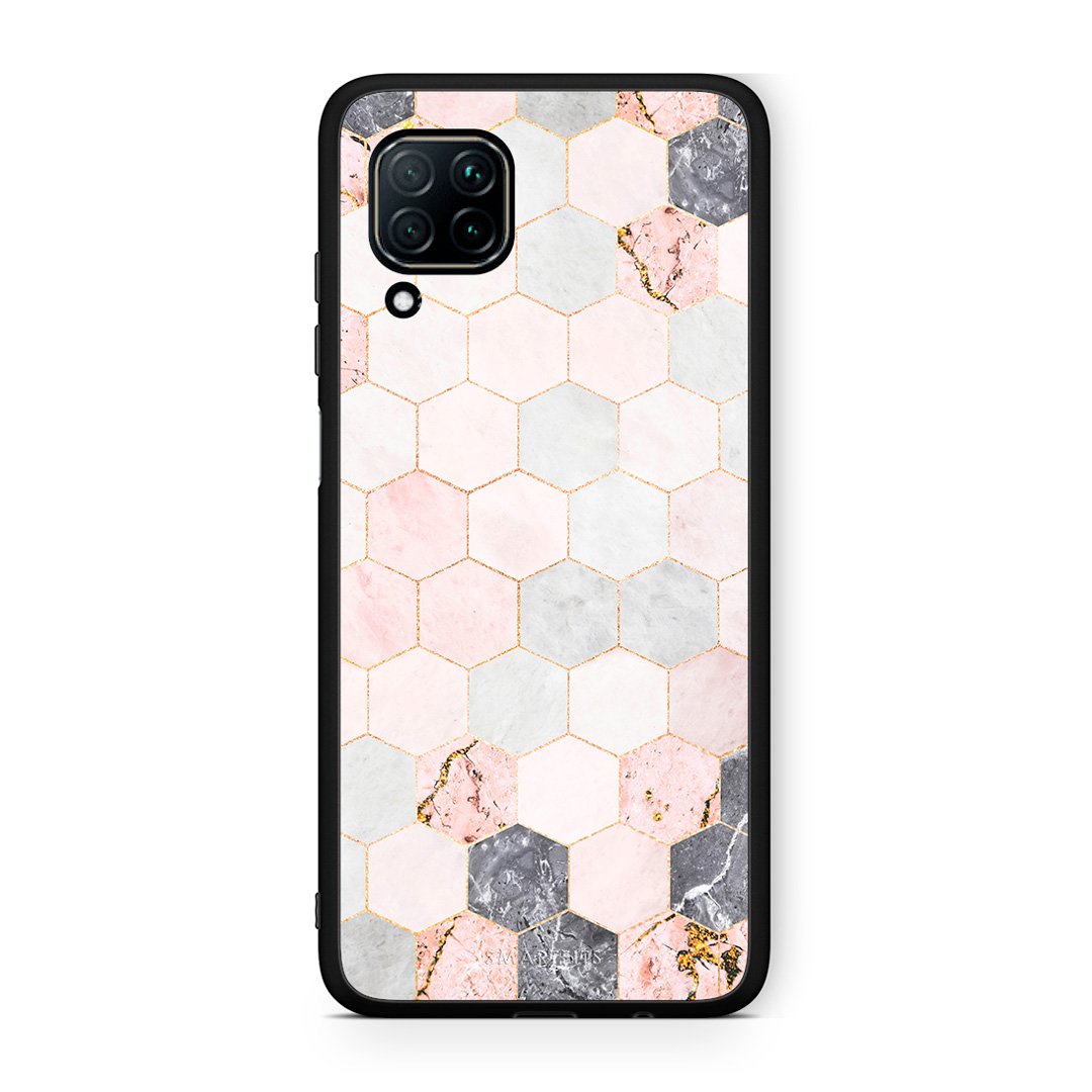 4 - Huawei P40 Lite Hexagon Pink Marble case, cover, bumper