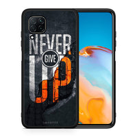 Thumbnail for Θήκη Αγίου Βαλεντίνου Huawei P40 Lite Never Give Up από τη Smartfits με σχέδιο στο πίσω μέρος και μαύρο περίβλημα | Huawei P40 Lite Never Give Up case with colorful back and black bezels