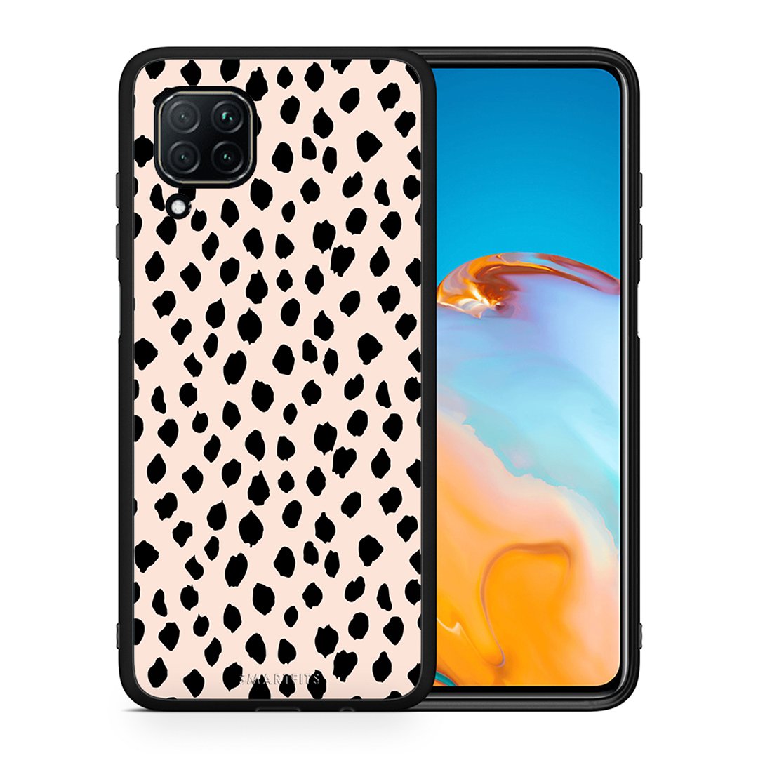 Θήκη Huawei P40 Lite New Polka Dots από τη Smartfits με σχέδιο στο πίσω μέρος και μαύρο περίβλημα | Huawei P40 Lite New Polka Dots case with colorful back and black bezels