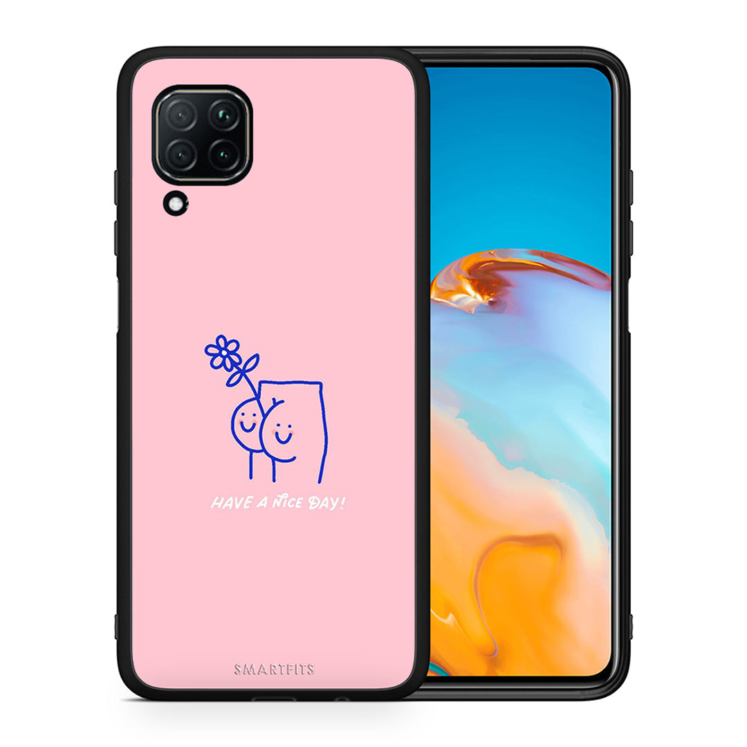 Θήκη Huawei P40 Lite Nice Day από τη Smartfits με σχέδιο στο πίσω μέρος και μαύρο περίβλημα | Huawei P40 Lite Nice Day case with colorful back and black bezels