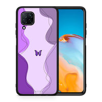 Thumbnail for Θήκη Αγίου Βαλεντίνου Huawei P40 Lite Purple Mariposa από τη Smartfits με σχέδιο στο πίσω μέρος και μαύρο περίβλημα | Huawei P40 Lite Purple Mariposa case with colorful back and black bezels