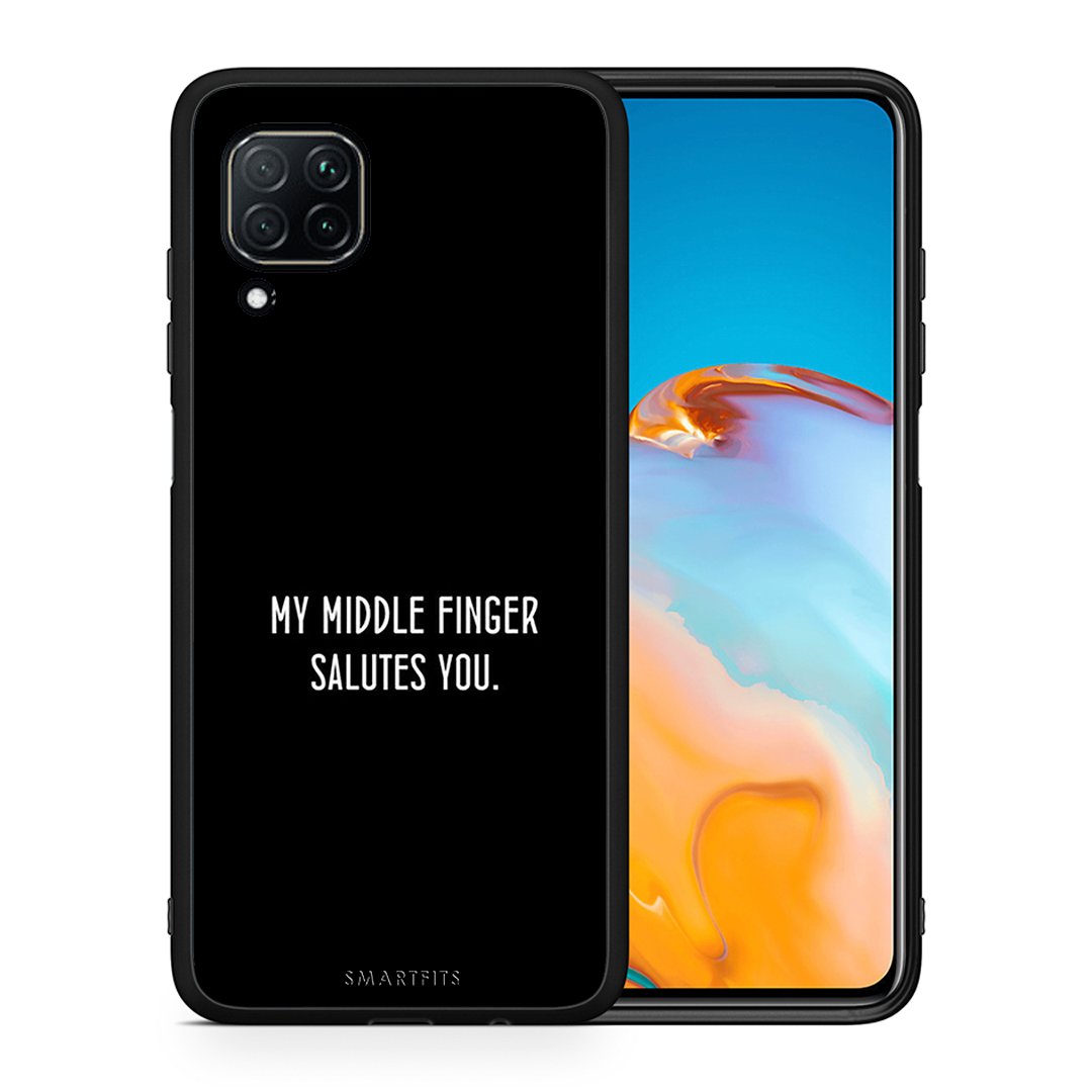 Θήκη Huawei P40 Lite Salute από τη Smartfits με σχέδιο στο πίσω μέρος και μαύρο περίβλημα | Huawei P40 Lite Salute case with colorful back and black bezels