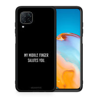 Thumbnail for Θήκη Huawei P40 Lite Salute από τη Smartfits με σχέδιο στο πίσω μέρος και μαύρο περίβλημα | Huawei P40 Lite Salute case with colorful back and black bezels