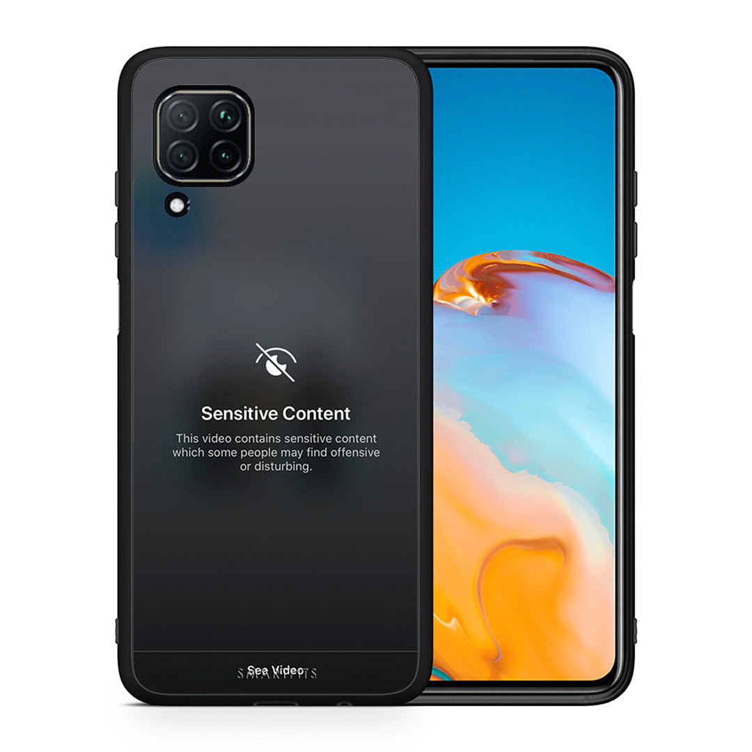 Θήκη Huawei P40 Lite Sensitive Content από τη Smartfits με σχέδιο στο πίσω μέρος και μαύρο περίβλημα | Huawei P40 Lite Sensitive Content case with colorful back and black bezels