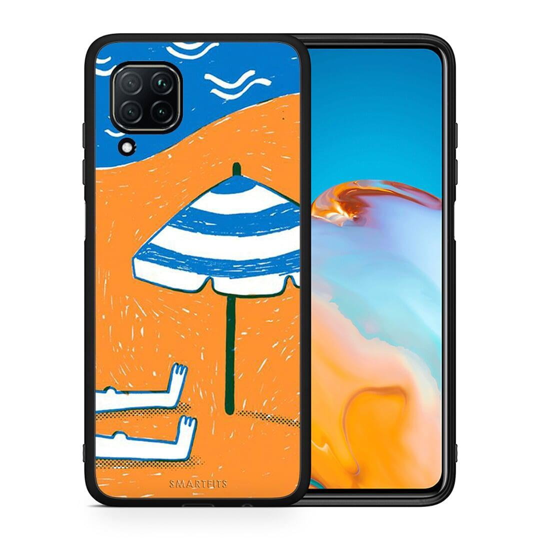 Θήκη Huawei P40 Lite Summering από τη Smartfits με σχέδιο στο πίσω μέρος και μαύρο περίβλημα | Huawei P40 Lite Summering case with colorful back and black bezels