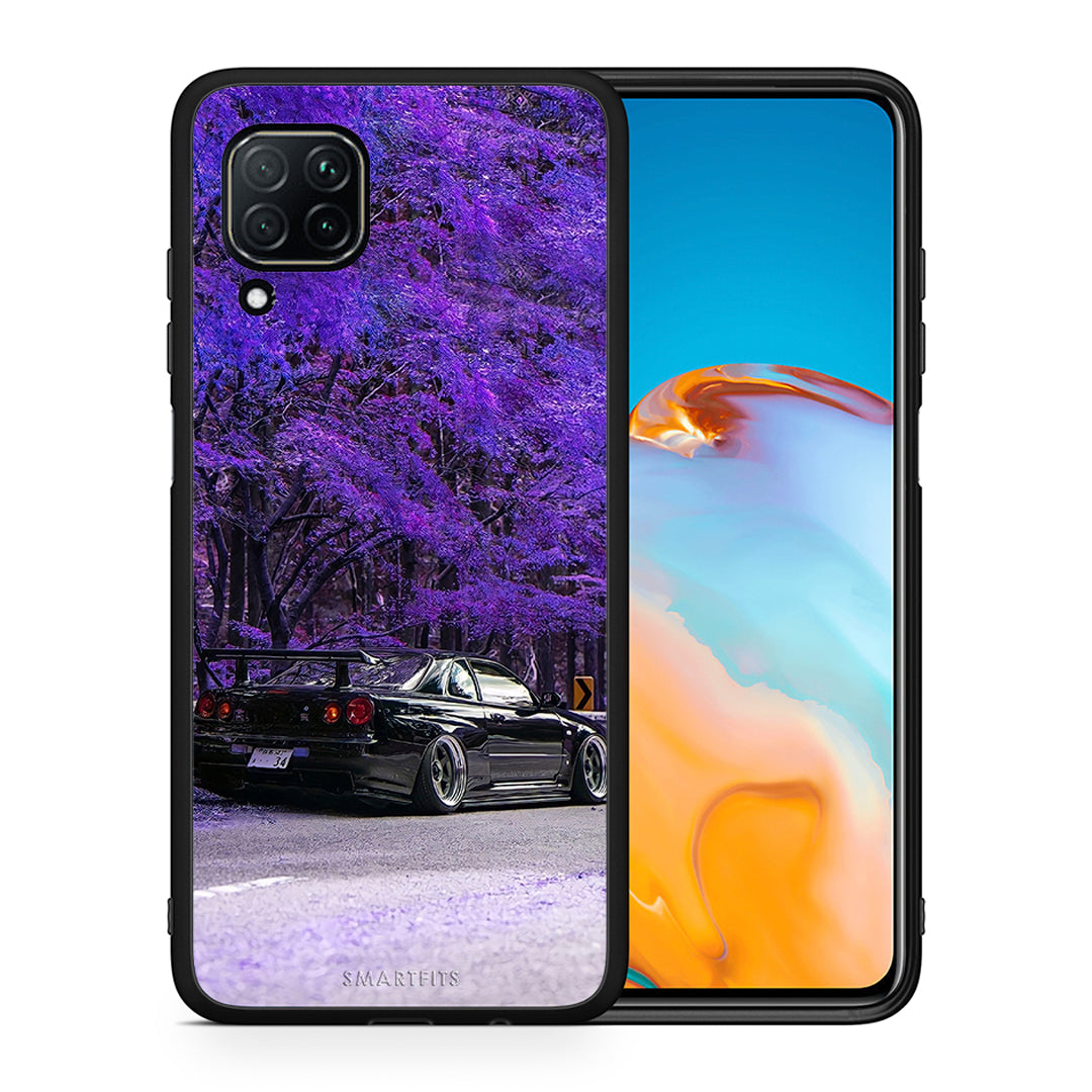 Θήκη Αγίου Βαλεντίνου Huawei P40 Lite Super Car από τη Smartfits με σχέδιο στο πίσω μέρος και μαύρο περίβλημα | Huawei P40 Lite Super Car case with colorful back and black bezels