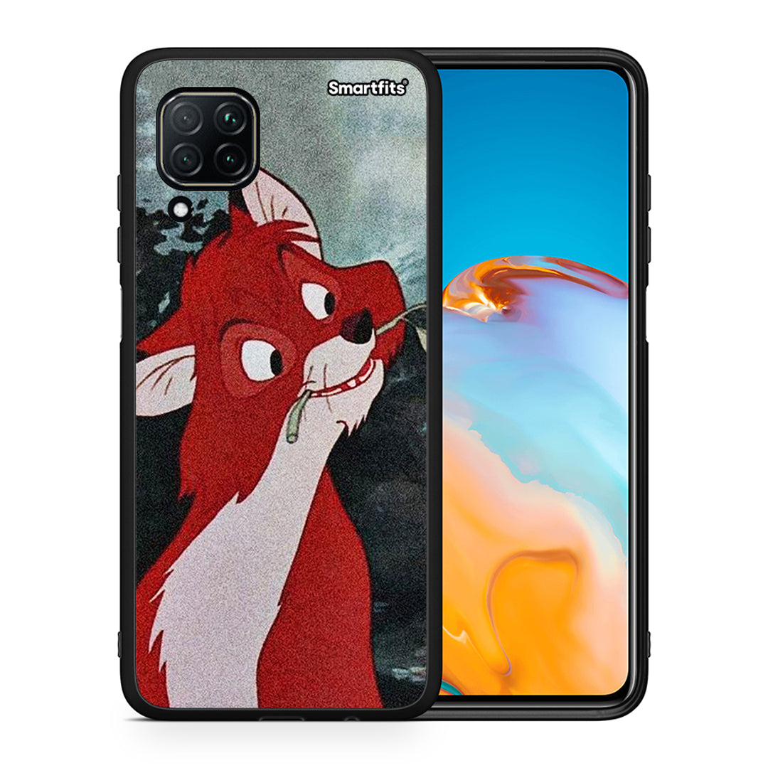 Θήκη Huawei P40 Lite Tod And Vixey Love 1 από τη Smartfits με σχέδιο στο πίσω μέρος και μαύρο περίβλημα | Huawei P40 Lite Tod And Vixey Love 1 case with colorful back and black bezels