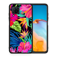 Thumbnail for Θήκη Huawei P40 Lite Tropical Flowers από τη Smartfits με σχέδιο στο πίσω μέρος και μαύρο περίβλημα | Huawei P40 Lite Tropical Flowers case with colorful back and black bezels