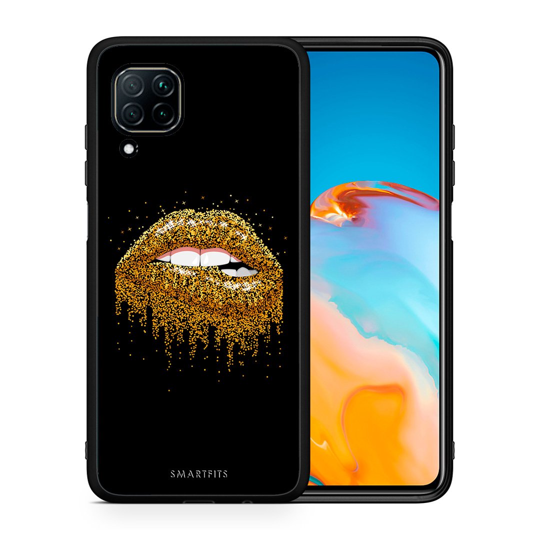 Θήκη Huawei P40 Lite Golden Valentine από τη Smartfits με σχέδιο στο πίσω μέρος και μαύρο περίβλημα | Huawei P40 Lite Golden Valentine case with colorful back and black bezels