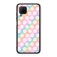 Thumbnail for Huawei P40 Lite White Daisies θήκη από τη Smartfits με σχέδιο στο πίσω μέρος και μαύρο περίβλημα | Smartphone case with colorful back and black bezels by Smartfits