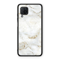 Thumbnail for Huawei P40 Lite White Gold Marble θήκη από τη Smartfits με σχέδιο στο πίσω μέρος και μαύρο περίβλημα | Smartphone case with colorful back and black bezels by Smartfits